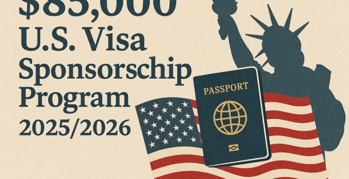 $85,000 U.S. Visa Sponsorship Program 2025/2026