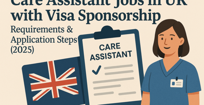Care Assistant Jobs in UK with Visa Sponsorship: Requirements & Application Steps (2025)